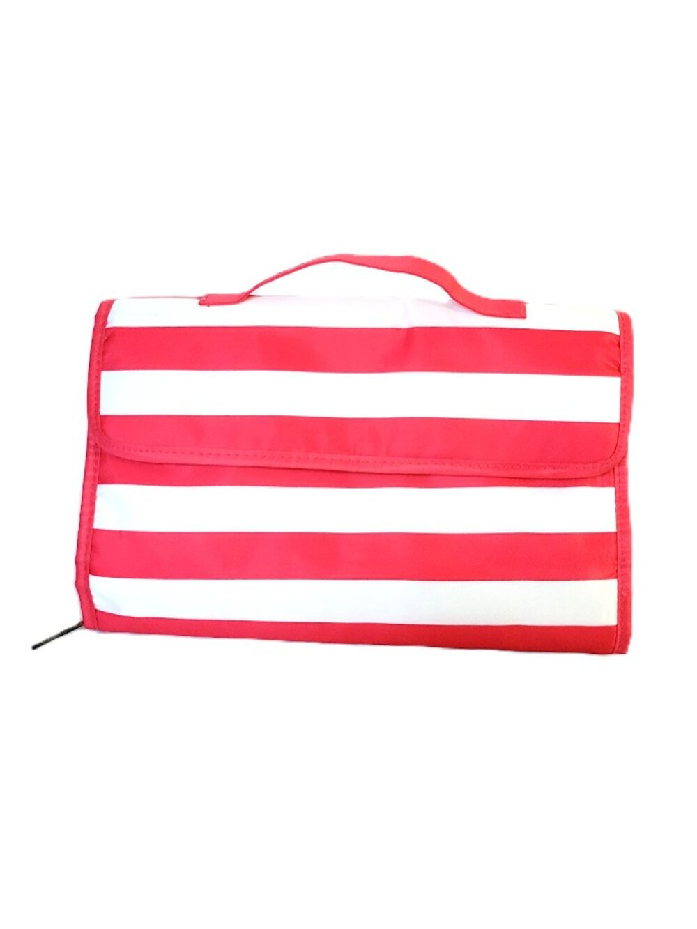 Bath & Body Works Hanging Toiletry Bag Cosmetic Travel Organizer Red White